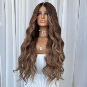 Glamorous Ombre Brown Loose Wave Wig - 13x4 HD Lace Frontal, 180% Density, Glueless